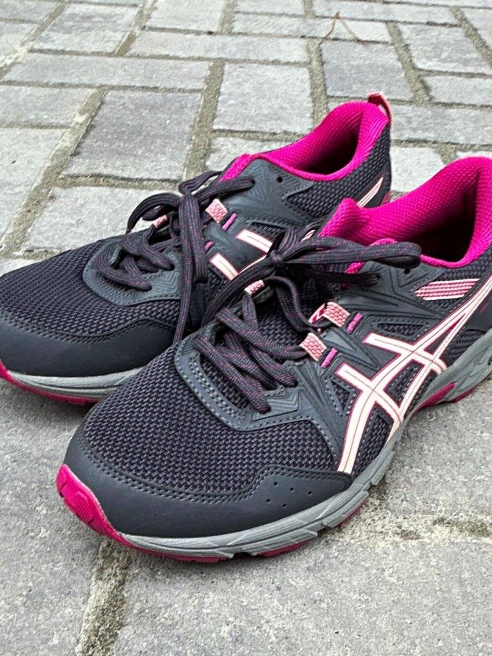 ASICS GEL-Venture 8 Gray Pink Women's Running Shoes US 8.5